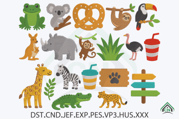 Animals Embroidery Design Bundle for Holiday Gifts