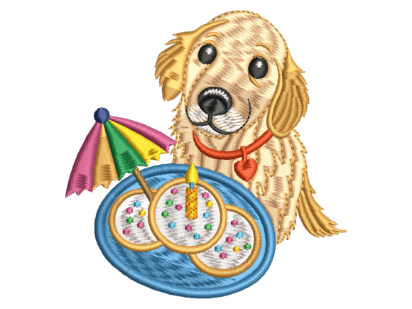 Birthday Golden Retriever Embroidery Review