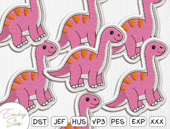 Cute Pink Dinosaur Patch Embroidery Review