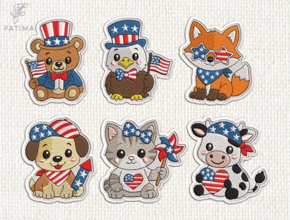 Patriotic Animal Patch Embroidery Set Review