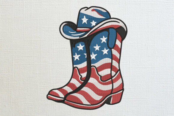 Patriotic Cowboy Boots Embroidery Design Review